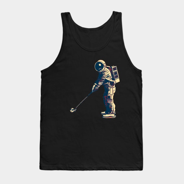 Astronaut Playing Golf Tank Top by DesignArchitect